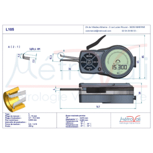 04 / Série L-105 Mesureur d&rsquo;intérieur numérique compact (5-15mm)
