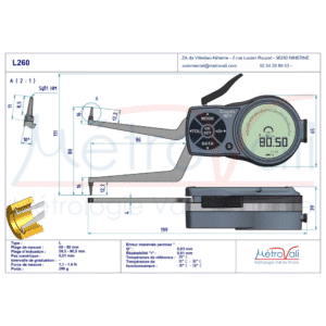 04 / Série L-260 Mesureur d’intérieur numérique (60-80mm)